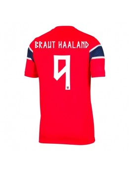 Norge Erling Haaland #9 Replika Hemmakläder VM 2026 Kortärmad